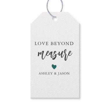 Any Color Love Beyond Measure Gift Tag, Wedding Gift Tags