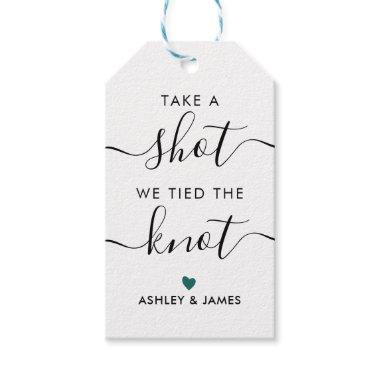 Any Color Take a Shot We Tied the Knot Wedding Gift Tags