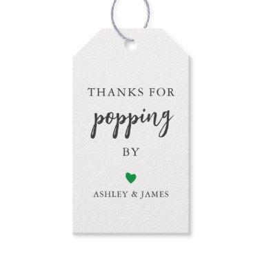 Any Color Thanks for Popping By Tag, Popcorn Gift Tags