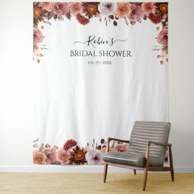 Any Event Blush and Burgundy Floral Photo Backdrop