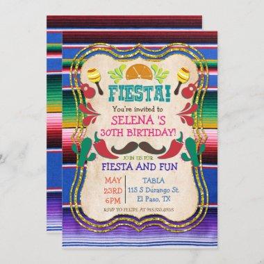 ANY EVENT - Mexican Fiesta Party Invitations