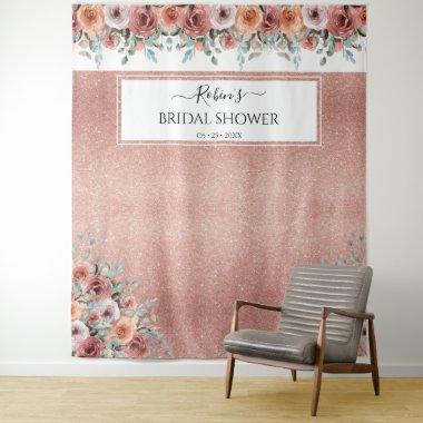 Any Event, Rose Gold, Peach Floral Photo Backdrop