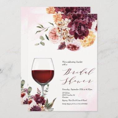 ANY EVENT - Wine Glass Floral Invitations