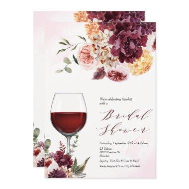 ANY EVENT - Wine Glass Floral Invitations