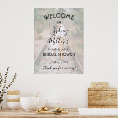 Any Text Bridal Shower Welcome Photo Overlay Poster