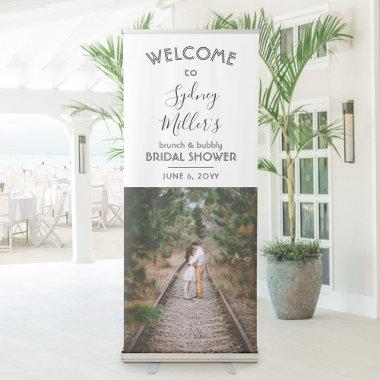 Any Theme Bridal Shower Elegant Photo Welcome Retractable Banner