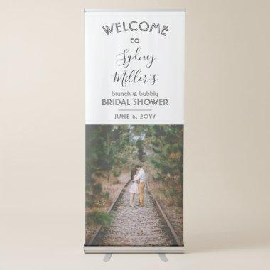 Any Theme Bridal Shower Elegant Photo Welcome Retractable Banner