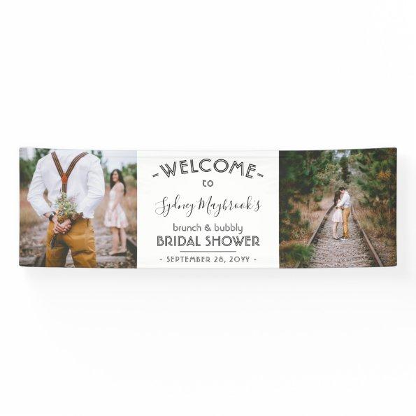 Any Theme Bridal Shower Modern 2 Photo Welcome Banner