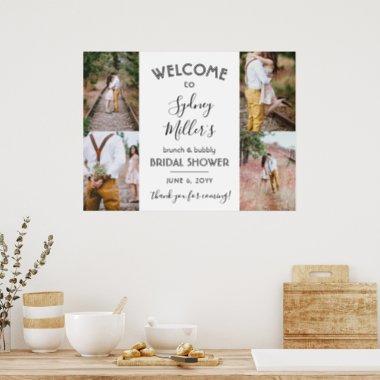 Any Theme Bridal Shower Welcome 4 Photo Collage Poster
