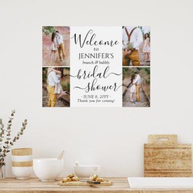 Any Theme Bridal Shower Welcome 4 Photo Collage Poster