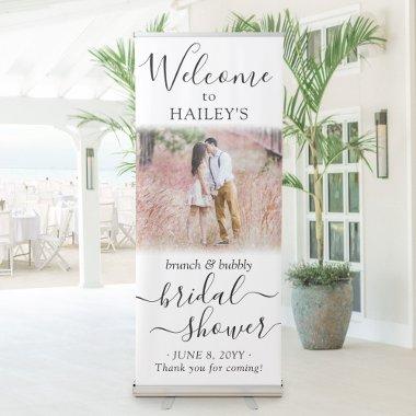 Any Theme Bridal Shower Welcome Elegant Photo Retractable Banner