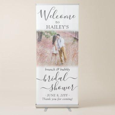 Any Theme Bridal Shower Welcome Elegant Photo Retractable Banner