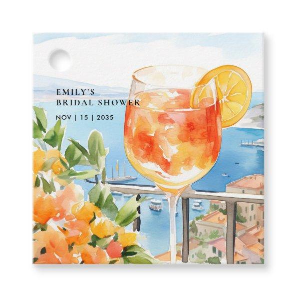 Aperol Spritz Amalfi Bridal Shower Favor Tags