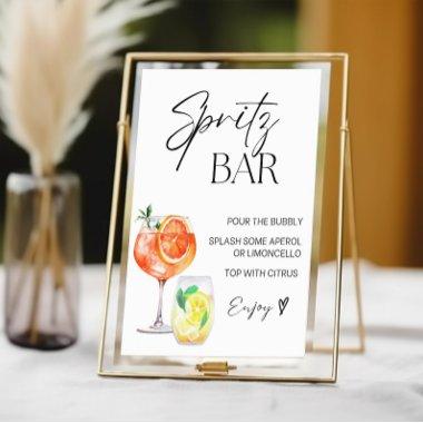 Aperol Spritz Bar Sign, Spritz Cocktail Print