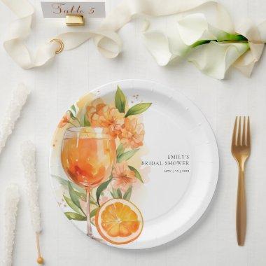 Aperol Spritz Bridal Shower Paper Plates