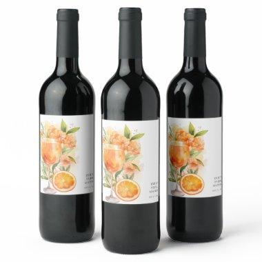 Aperol Spritz Bridal Shower Wine Label