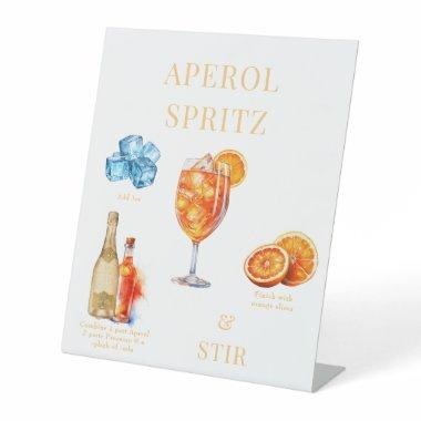 Aperol Spritz Drink Pedestal Sign
