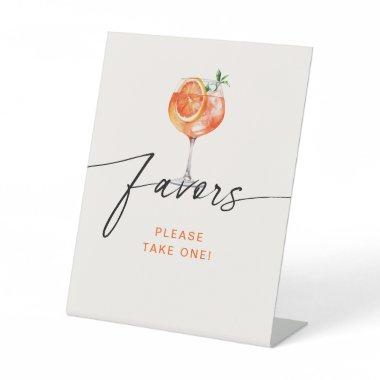 Aperol Spritz Favors  Pedestal Sign