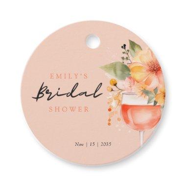 Aperol Spritz Floral  Favor Tags