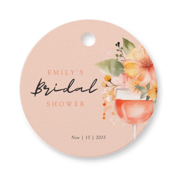 Aperol Spritz Floral  Favor Tags