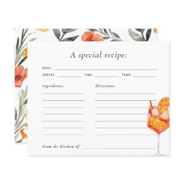 Aperol Spritz Floral Watercolor Bridal Recipe