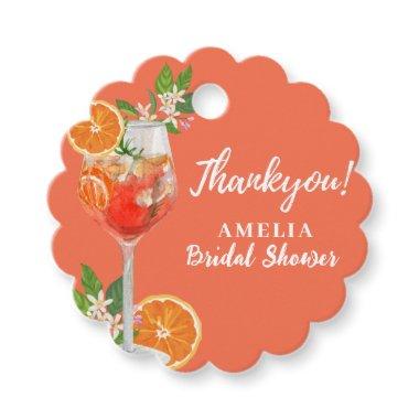 Aperol spritz Lemon citrus Orange  Favor Tags