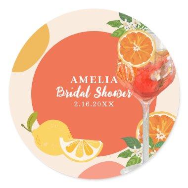 Aperol spritz Love at first spritz  Classic Round Sticker