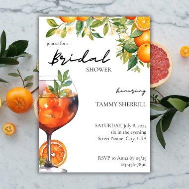 Aperol Spritz Orange Watercolor