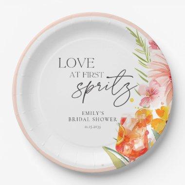 Aperol Spritz Watercolor  Paper Plates