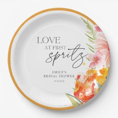 Aperol Spritz Watercolor  Paper Plates