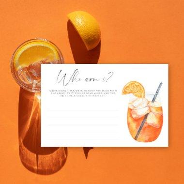 Aperol spritz - Who am I  game Stationery
