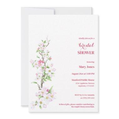 Apple Blossom Fully Customizable Bridal Shower Invitations