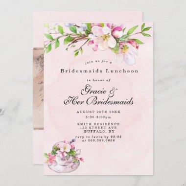 Apple Tree Blossoms Bridesmaids Luncheon Invites