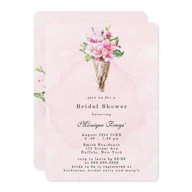 Apple Tree Blossoms Floral  Invitatio