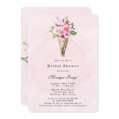 Apple Tree Blossoms Floral Bridal Shower Invitatio Invitations