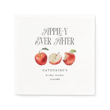 Apple-y Ever After Elegant Bridal Shower Napkins