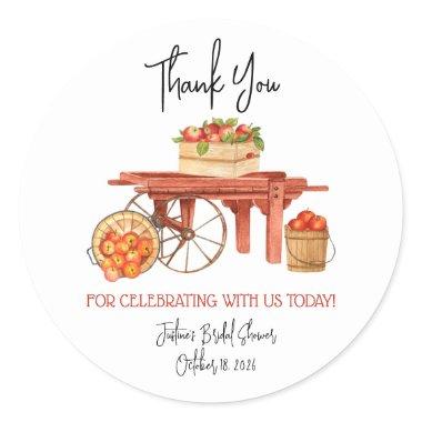 Apple-y Ever After Personalized  Classic Round Sticker