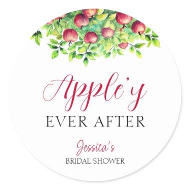 Appley Ever After Apple Fall  Classic Round Sticker