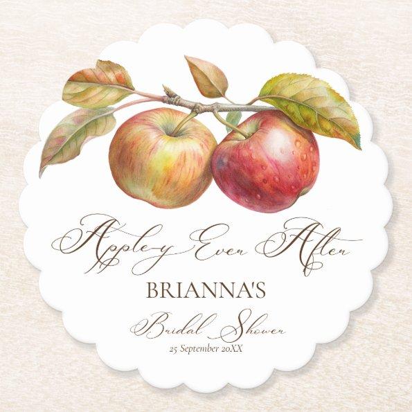 Appley ever after apple fall  paper coaster