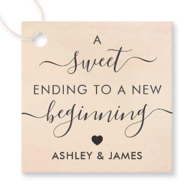 Apricot A Sweet Ending to a New Beginning Gift Tag