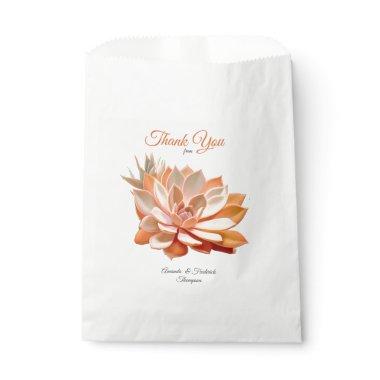 Apricot Crush Succulent Colours Favor Bag