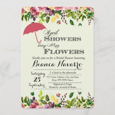 April Showers Bridal Shower Invitations