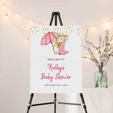 April Showers Bring May Flower Baby Shower Welcome Foam Board