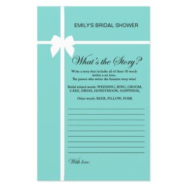 Aqua and Ribbon Bridal Shower Game PRINTED