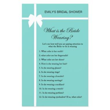 Aqua and Ribbon Bridal Shower Game PRINTED