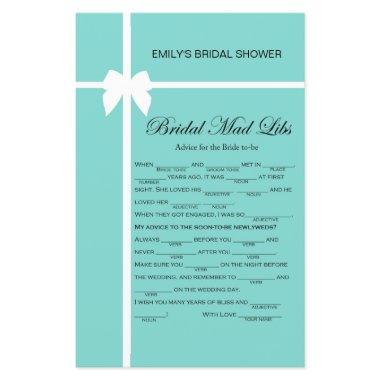 Aqua and Ribbon Bridal Shower Game PRINTED