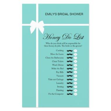 Aqua and Ribbon Bridal Shower Game PRINTED