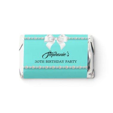 Aqua Birthday Bridal Event Elegant Tiffany Hershey's Miniatures