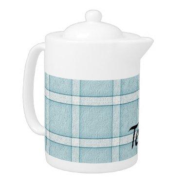 Aqua Blue Tile Teapot