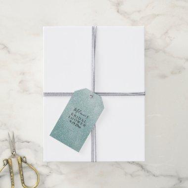 Aqua Glitz Ombre  Gift Tags